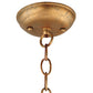 Meyda Lighting Easton 12" 3-Light Hanna Copper Easton Pendant Light With Ivory Faux Candlelight