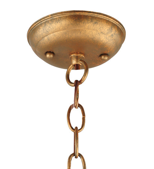 Meyda Lighting Easton 12" 3-Light Hanna Copper Easton Pendant Light With Ivory Faux Candlelight