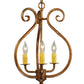Meyda Lighting Easton 12" 3-Light Hanna Copper Easton Pendant Light With Ivory Faux Candlelight