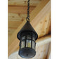 Meyda Lighting Eastwick 8" Hand Wrought Iron Pendant Light With Clear Seeded Shade Glass
