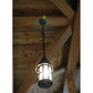 Meyda Lighting Eastwick 8" Hand Wrought Iron Pendant Light With Clear Seeded Shade Glass