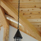Meyda Lighting Eastwick 8" Hand Wrought Iron Pendant Light With Clear Seeded Shade Glass