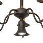 Meyda Lighting Eden 22" 6-Light Chestnut Chandelier With Ivory Faux Candlelight