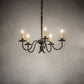 Meyda Lighting Eden 22" 6-Light Chestnut Chandelier With Ivory Faux Candlelight