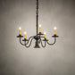 Meyda Lighting Eden 22" 6-Light Chestnut Chandelier With Ivory Faux Candlelight