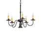 Meyda Lighting Eden 22" 6-Light Chestnut Chandelier With Ivory Faux Candlelight