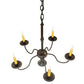 Meyda Lighting Eden 22" 6-Light Chestnut Chandelier With Ivory Faux Candlelight