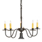 Meyda Lighting Eden 22" 6-Light Chestnut Chandelier With Ivory Faux Candlelight