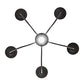 Meyda Lighting Eden 22" 6-Light Chestnut Chandelier With Ivory Faux Candlelight