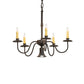 Meyda Lighting Eden 22" 6-Light Chestnut Chandelier With Ivory Faux Candlelight