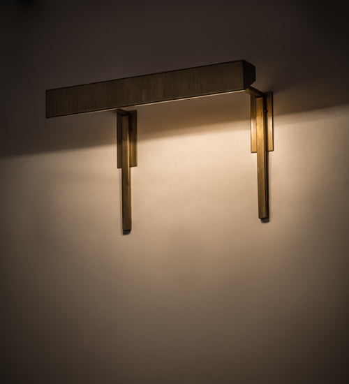 Meyda Lighting Edge 18" 2-Light Brass Picture Light Wall Sconce