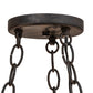 Meyda Lighting Edinburgh 24" 6-Light Costello Black Chandelier With Black Faux Candlelight