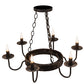 Meyda Lighting Edinburgh 24" 6-Light Costello Black Chandelier With Black Faux Candlelight