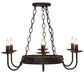 Meyda Lighting Edinburgh 24" 6-Light Costello Black Chandelier With Black Faux Candlelight