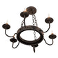 Meyda Lighting Edinburgh 24" 6-Light Costello Black Chandelier With Black Faux Candlelight