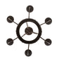 Meyda Lighting Edinburgh 24" 6-Light Costello Black Chandelier With Black Faux Candlelight
