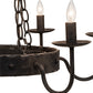 Meyda Lighting Edinburgh 24" 6-Light Costello Black Chandelier With Black Faux Candlelight