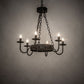 Meyda Lighting Edinburgh 24" 6-Light Solar Black Chandelier