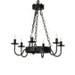 Meyda Lighting Edinburgh 24" 6-Light Solar Black Chandelier
