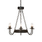 Meyda Lighting Edinburgh 24" 6-Light Solar Black Chandelier