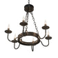 Meyda Lighting Edinburgh 24" 6-Light Solar Black Chandelier