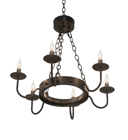 Meyda Lighting Edinburgh 24" 6-Light Solar Black Chandelier
