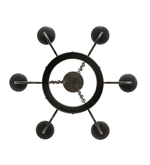 Meyda Lighting Edinburgh 24" 6-Light Solar Black Chandelier