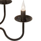 Meyda Lighting Edinburgh 24" 6-Light Solar Black Chandelier