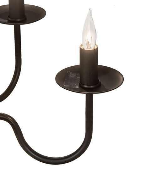 Meyda Lighting Edinburgh 24" 6-Light Solar Black Chandelier