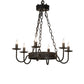 Meyda Lighting Edinburgh 24" 6-Light Solar Black Chandelier
