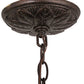 Meyda Lighting Elan 20" Antique Pendant Light With Amber Shade Glass