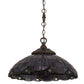 Meyda Lighting Elan 20" Antique Pendant Light With Amber Shade Glass