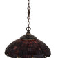Meyda Lighting Elan 20" Antique Pendant Light With Amber Shade Glass