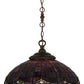 Meyda Lighting Elan 20" Antique Pendant Light With Amber Shade Glass