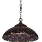 Meyda Lighting Elan 20" Antique Pendant Light With Amber Shade Glass
