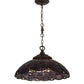 Meyda Lighting Elan 20" Antique Pendant Light With Amber Shade Glass