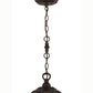Meyda Lighting Elan 20" Antique Pendant Light With Amber Shade Glass