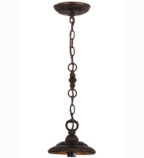 Meyda Lighting Elan 20" Antique Pendant Light With Amber Shade Glass