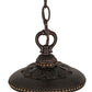 Meyda Lighting Elan 20" Antique Pendant Light With Amber Shade Glass