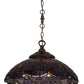 Meyda Lighting Elan 20" Antique Pendant Light With Amber Shade Glass