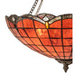 Meyda Lighting Elan 29" 3-Light Antique Inverted Pendant Light With Violet Shade Glass