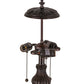 Meyda Lighting Elan 65" 3-Light Antique Floor Lamp Base