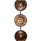 Meyda Lighting Elan 70" 3-Light Mahogany Bronze Island Pendant Light With Ruby Shade Glass