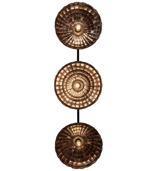 Meyda Lighting Elan 70" 3-Light Mahogany Bronze Island Pendant Light With Ruby Shade Glass