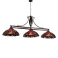 Meyda Lighting Elan 70" 3-Light Mahogany Bronze Island Pendant Light With Ruby Shade Glass
