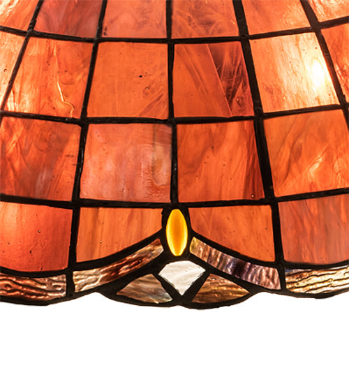 Meyda Lighting Elan 79812 20" Amber & Clear Shade Glass