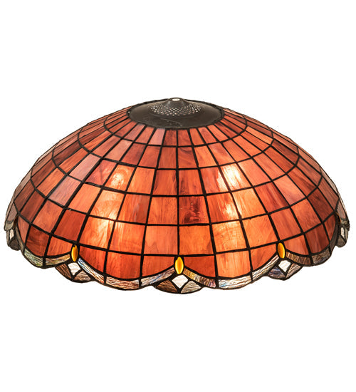 Meyda Lighting Elan 79812 20" Amber & Clear Shade Glass