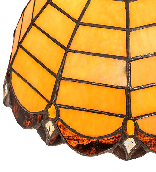 Meyda Lighting Elan 9" Honey Amber & Brown Shade Glass