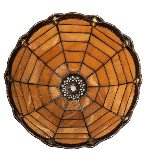 Meyda Lighting Elan 9" Honey Amber & Brown Shade Glass
