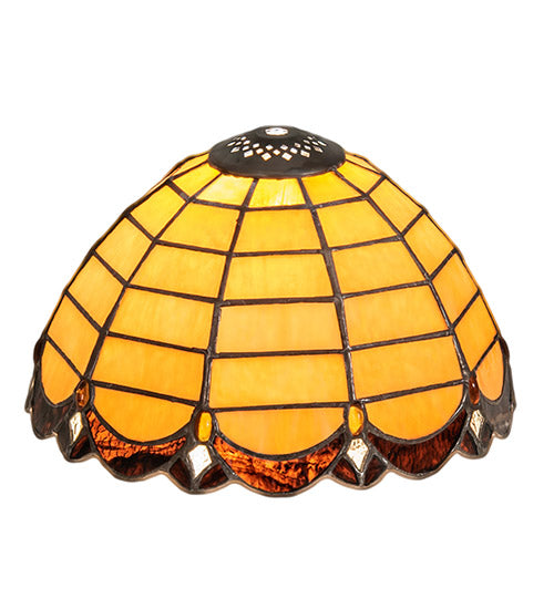 Meyda Lighting Elan 9" Honey Amber & Brown Shade Glass